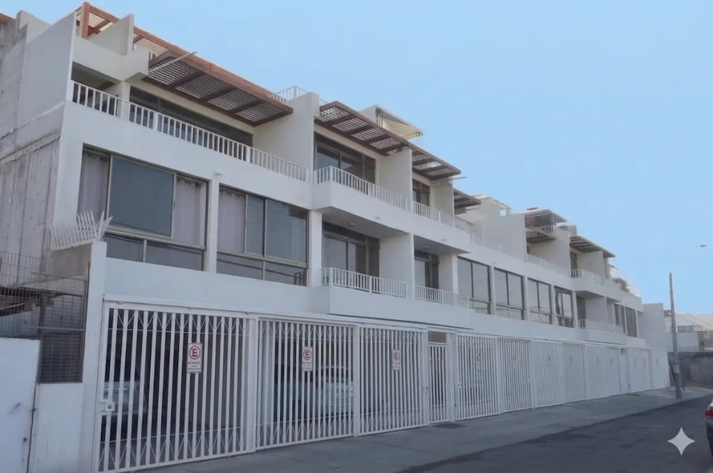 Fachada del proyecto Terrazas San Sebastián, edificio residencial moderno con terraza y patio exclusivo